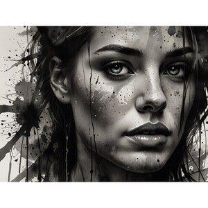 Haunting grace watercolor HD metal wall art print 8 x 12 inches